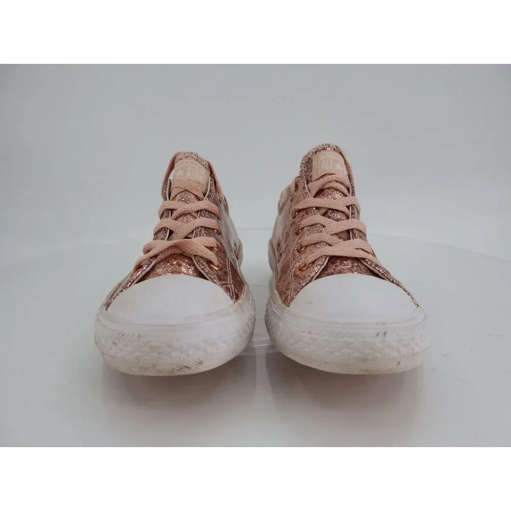 Converse Chuck Taylor All Star Ox Junior Girls Size 3 Pink Sneaker Shoes Lace Up